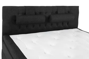 Lucky Komplett Sängpaket 180x200 Memory Diamant - Nackkudde Stor Svart/Grå/PU - Products - Möbler - Säng - Kontinentalsäng