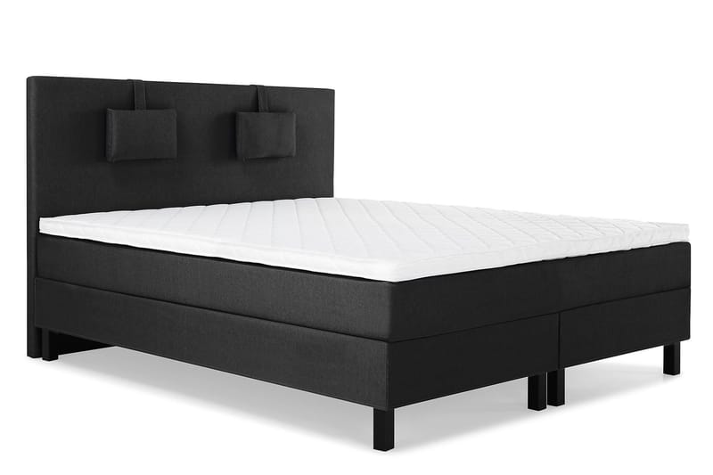 Lucky Komplett Sängpaket 180x200 Skum Slät - Nackkudde Liten Svart/Grå - Products - Möbler - Säng - Kontinentalsäng