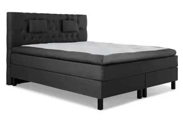 Lucky Komplett Sängpaket 180x200 Polyeter Diamant - Svart / Grå - Products - Möbler - Säng - Kontinentalsäng