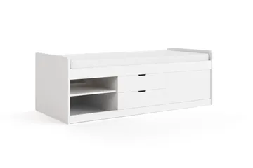 Lundvik Sängram 90x200 cm med förvaring inklusive madrass - Vit - Products - Möbler - Säng - Säng med förvaring