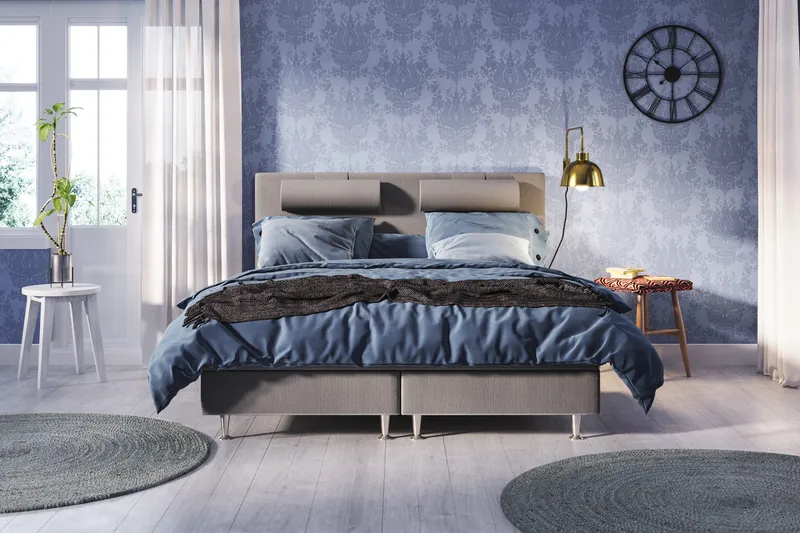 Meja Sängpaket 180x200 - Ljusgrå - Products - Möbler - Säng - Kontinentalsäng