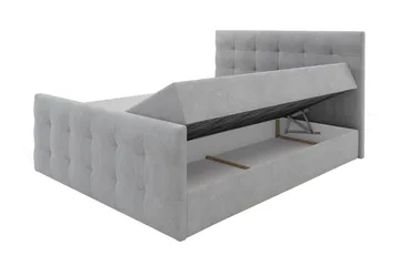 Milano Kontinentalsäng 140x200 cm med Sänggavel - Beige - Products - Möbler - Säng - Säng med förvaring