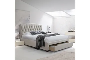 Natalia Sängram med Lådförvaring 160x200 cm - Beige - Products - Möbler - Säng - Säng med förvaring