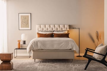 Oslo Lyx Sängpaket Kontinentalsäng 120x200 cm - Ljusbeige - Products - Möbler - Säng - Kontinentalsäng