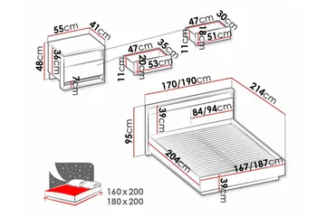 Rathmore Sängram 180x200 cm Black - Products - Möbler - Säng - Sängram & sängstomme