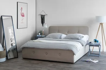 Rennes Dubbelsäng 140|200 cm - Beige - Products - Möbler - Säng - Sängram & sängstomme