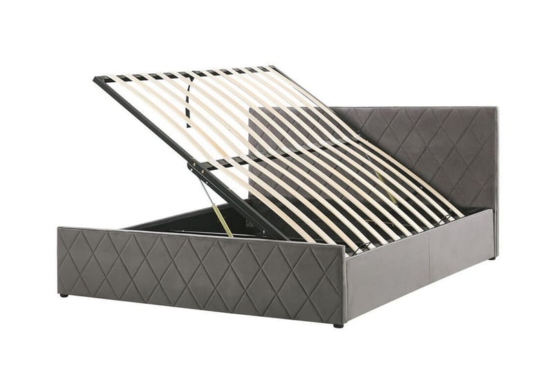 Rochefort Förvaringssäng 180x200 cm - Sammet/Grå - Products - Möbler - Säng - Säng med förvaring