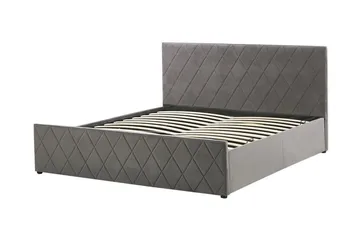 Rochefort Förvaringssäng 180x200 cm - Sammet/Grå - Products - Möbler - Säng - Säng med förvaring