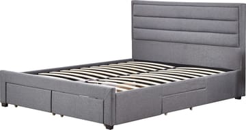 Sängram Älmhult Grå med Förvaringslådor - 160 x 200 cm - Products - Möbler - Säng - Säng med förvaring