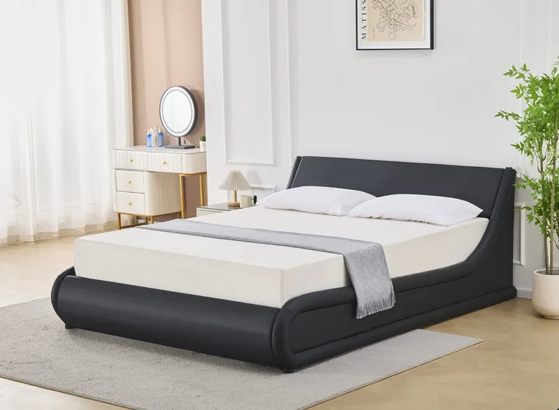 Sängram Prince Konstläder med Förvaring 160x200 cm - Svart - Products - Möbler - Säng - Säng med förvaring