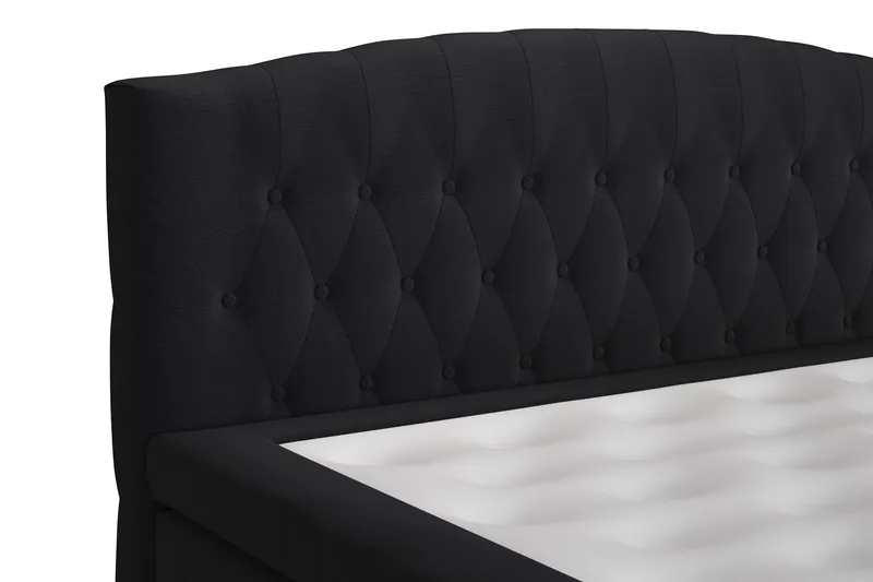 Belda Sänggavel 140 cm Svängd - Svart - Products - Möbler - Säng - Sängtillbehör & sänggavel - Sänggavel