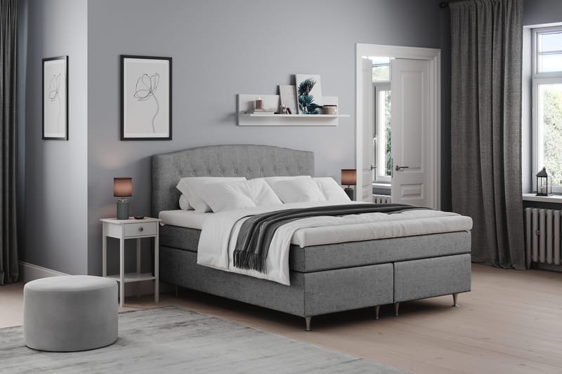 Belda Sänggavel 160 cm Svängd - Grå - Products - Möbler - Säng - Sängtillbehör & sänggavel - Sänggavel
