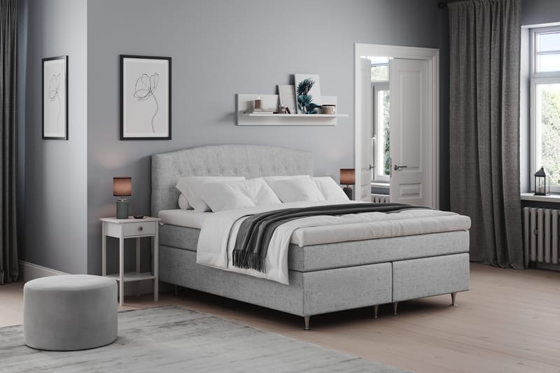 Belda Sänggavel 160 cm Svängd - Ljusgrå - Products - Möbler - Säng - Sängtillbehör & sänggavel - Sänggavel