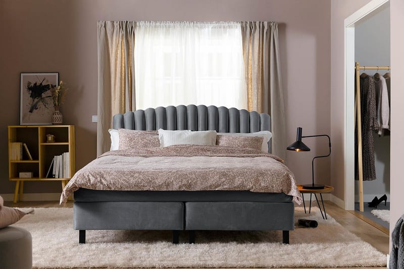 Davia Sänggavel 120 cm - Mörkgrå/Sammet - Products - Möbler - Säng - Sängtillbehör & sänggavel - Sänggavel
