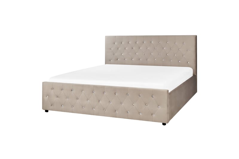 Saleux Sängram 180x200 cm - Taupe - Products - Möbler - Säng - Säng med förvaring