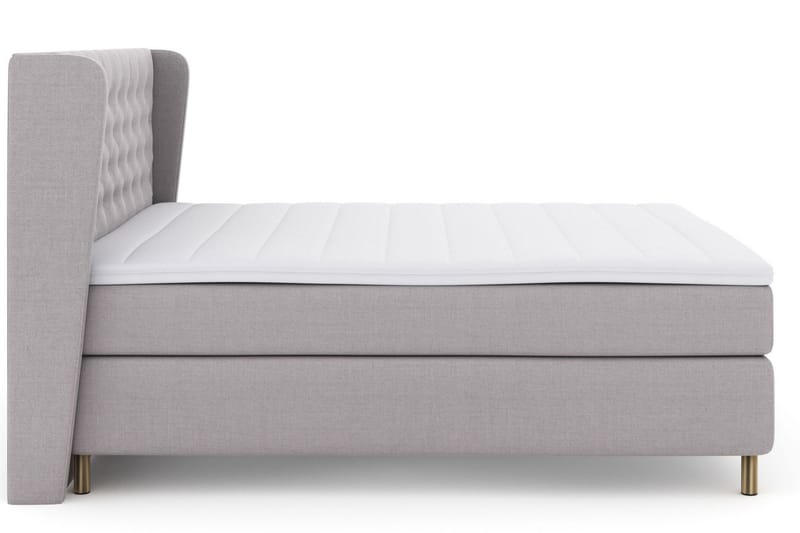 Select No 3 Komplett Sängpaket 160x200 Medium - Ljusgrå/Koppar - Products - Möbler - Säng - Kontinentalsäng