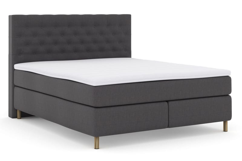 Select No 3 Komplett Sängpaket 160x200 Medium - Mörkgrå/Koppar - Products - Möbler - Säng - Kontinentalsäng