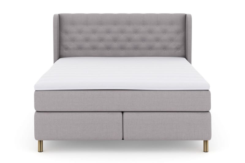 Select No 3 Komplett Sängpaket 180x200 Fast/Medium, Ljusgrå/Koppar