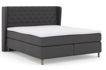Select No 3 Komplett Sängpaket 210x210 Fast/Medium - Mörkgrå/Koppar - Products - Möbler - Säng - Kontinentalsäng