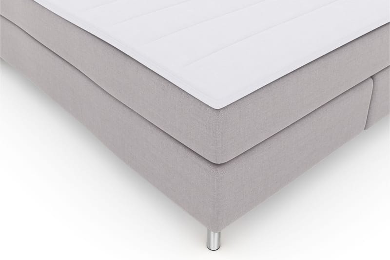 Select No 3 Kontinentalsäng 180x200 Fast/Medium - Ljusgrå/Metall - Products - Möbler - Säng - Kontinentalsäng
