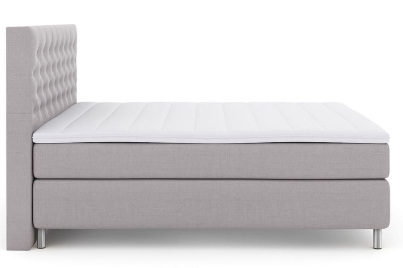 Select No 3 Kontinentalsäng 210x210 Fast - Ljusgrå/Metall - Products - Möbler - Säng - Kontinentalsäng