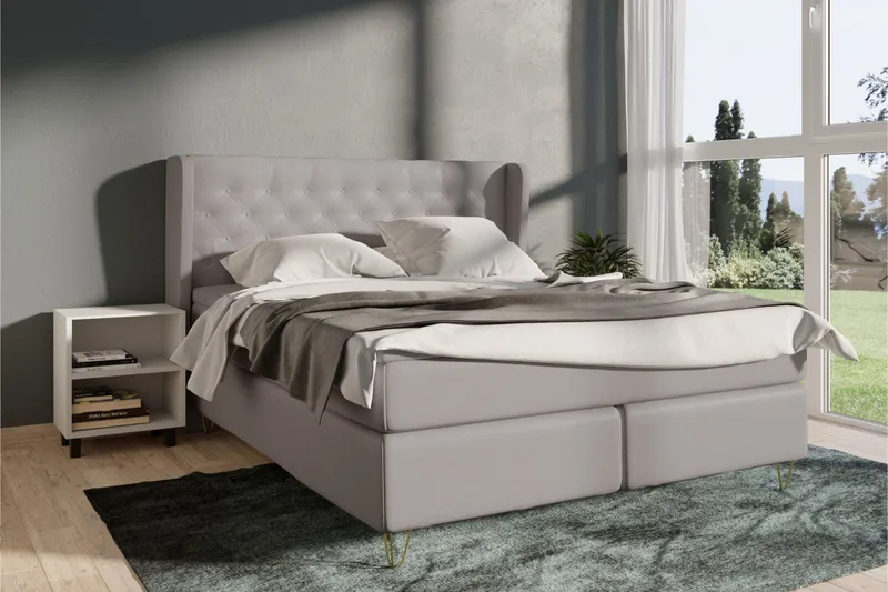 Select No 4 Komplett Sängpaket 120x200 Fast - Ljusgrå/Koppar - Products - Möbler - Säng - Enkelsäng