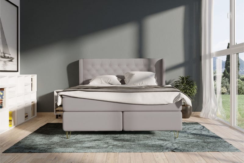 Select No 4 Komplett Sängpaket 120x200 Fast - Ljusgrå/Koppar - Products - Möbler - Säng - Enkelsäng