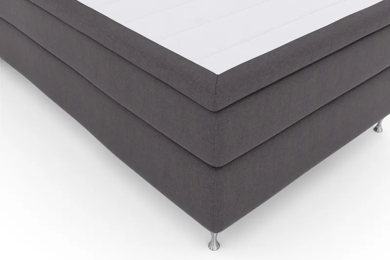 Select No 4 Komplett Sängpaket 120x200 Fast - Mörkgrå/Silver - Products - Möbler - Säng - Enkelsäng
