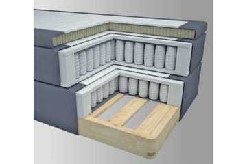 Select No 4 Komplett Sängpaket 120x200 Medium - Ljusgrå/Guld - Products - Möbler - Säng - Enkelsäng