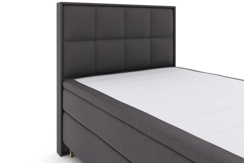 Select No 4 Komplett Sängpaket 140x200 Fast/Medium - Mörkgrå/Guld - Products - Möbler - Säng - Kontinentalsäng
