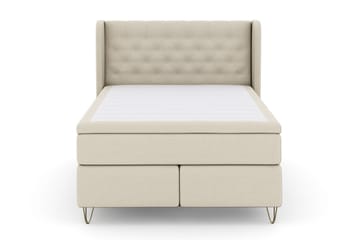 Select No 4 Komplett Sängpaket 140x200 Medium - Beige/Metall V-form - Products - Möbler - Säng - Kontinentalsäng