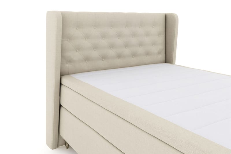 Select No 4 Komplett Sängpaket 160x200 Fast - Beige/Metall V-form - Products - Möbler - Säng - Kontinentalsäng