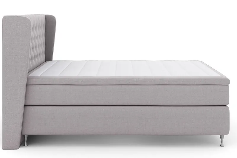 Select No 4 Komplett Sängpaket 160x200 Fast - Ljusgrå/Silver - Products - Möbler - Säng - Kontinentalsäng