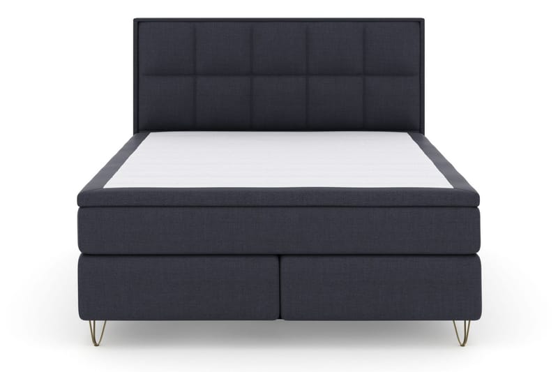 Select No 4 Komplett Sängpaket 180x200 Fast/Medium, Blå/Metall V-form