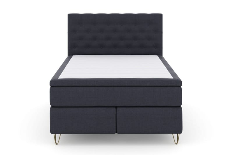 Select No 4 Kontinentalsäng 140x200 Fast/Medium - Blå/Metall V-Form - Products - Möbler - Säng - Kontinentalsäng