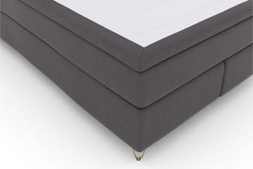 Select No 4 Kontinentalsäng 140x200 Fast/Medium - Mörkgrå/Metall V-Form - Products - Möbler - Säng - Kontinentalsäng