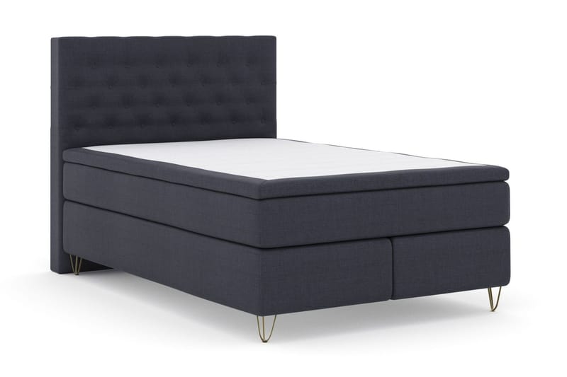 Select No 4 Kontinentalsäng 140x200 Medium - Blå/Metall V-Form - Products - Möbler - Säng - Kontinentalsäng