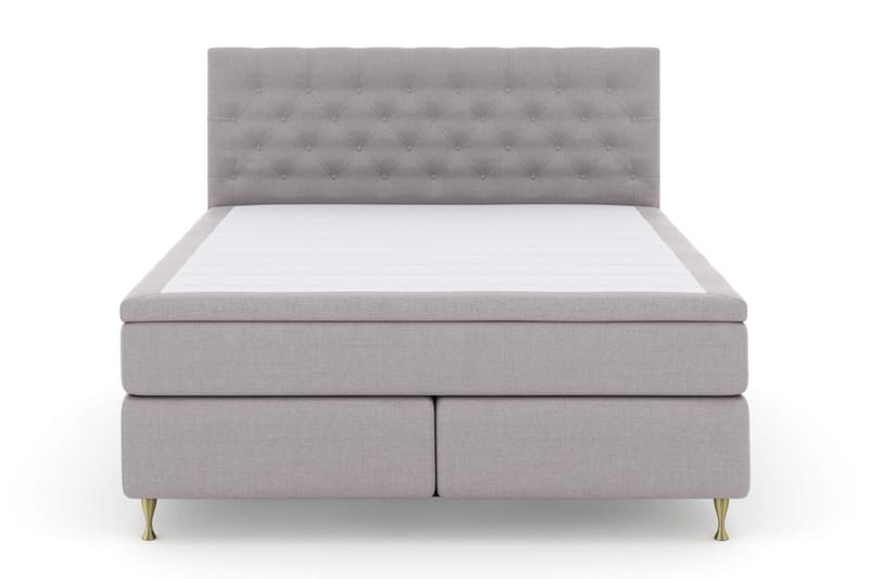 Select No 4 Kontinentalsäng 180x200 Fast/Medium - Ljusgrå/Guld - Products - Möbler - Säng - Kontinentalsäng