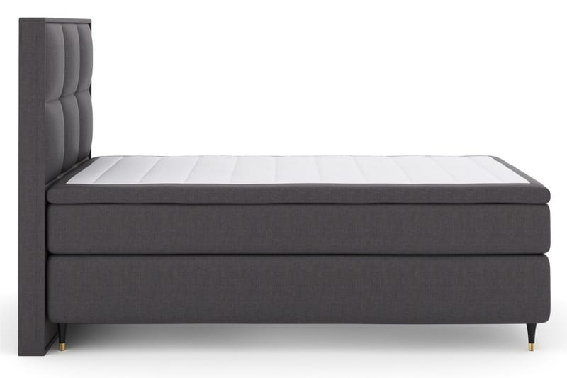 Select No 5 Komplett Sängpaket 120x200 Fast Latex - Mörkgrå/Guld - Products - Möbler - Säng - Enkelsäng