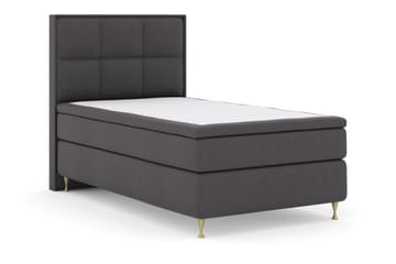 Select No 5 Komplett Sängpaket 120x200 Fast Latex - Mörkgrå/Guld - Products - Möbler - Säng - Enkelsäng