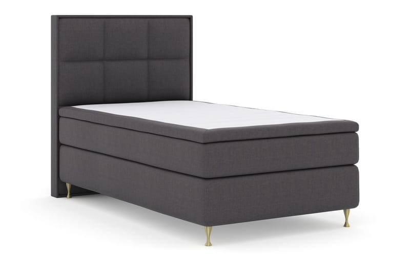 Select No 5 Komplett Sängpaket 120x200 Fast Latex - Mörkgrå/Guld - Products - Möbler - Säng - Enkelsäng