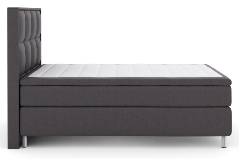 Select No 5 Komplett Sängpaket 140x200 Fast Watergel, Mörkgrå/Metall