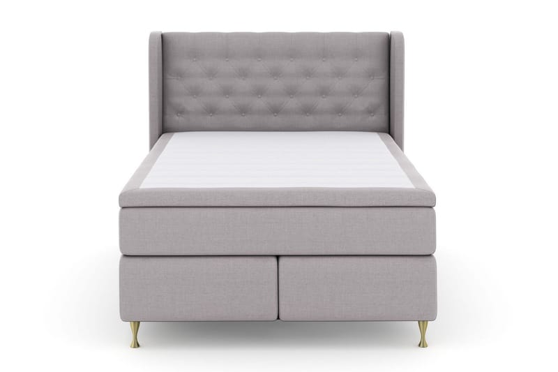 Select No 5 Komplett Sängpaket 140x200 Fast/Medium Latex - Ljusgrå/Guld - Products - Möbler - Säng - Kontinentalsäng