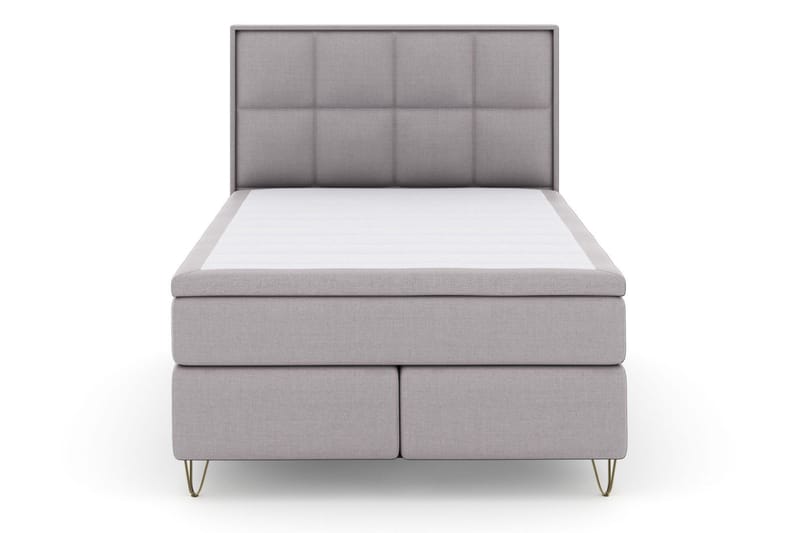 Select No 5 Komplett Sängpaket 140x200 Medium Watergel - Ljusgrå/Metall V-form - Products - Möbler - Säng - Kontinentalsäng