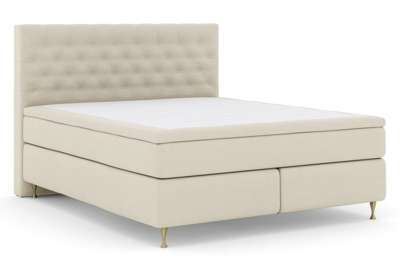 Select No 5 Komplett Sängpaket 180x200 Fast Latex - Beige/Guld - Products - Möbler - Säng - Kontinentalsäng