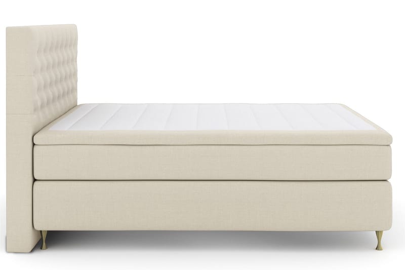 Select No 5 Komplett Sängpaket 180x200 Fast Latex, Beige/Guld