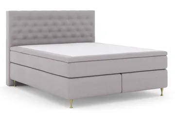 Select No 5 Komplett Sängpaket 180x200 Fast Latex - Ljusgrå/Guld - Products - Möbler - Säng - Kontinentalsäng
