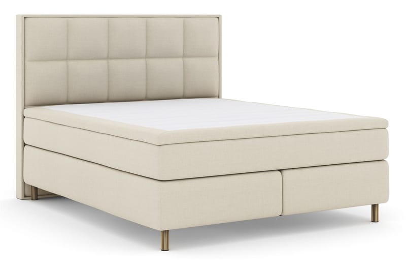 Select No 5 Komplett Sängpaket 210x210 Fast Watergel - Beige/Koppar - Products - Möbler - Säng - Kontinentalsäng