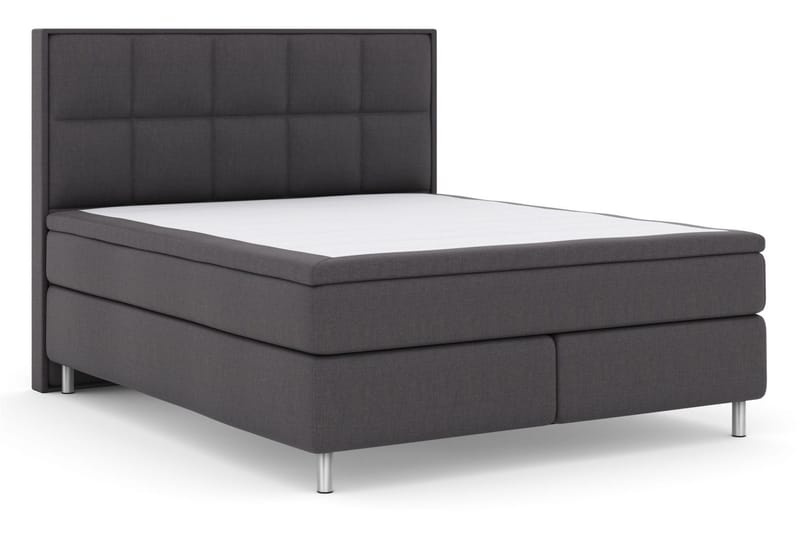 Select No 5 Komplett Sängpaket 210x210 Medium Latex - Mörkgrå/Metall - Products - Möbler - Säng - Kontinentalsäng