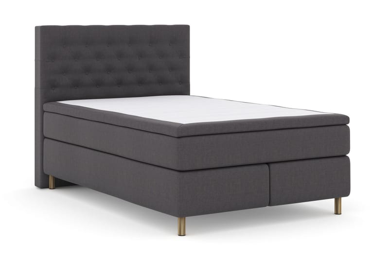 Select No 5 Kontinentalsäng 140x200 Fast/Medium Watergel - Mörkgrå/Koppar - Products - Möbler - Säng - Kontinentalsäng